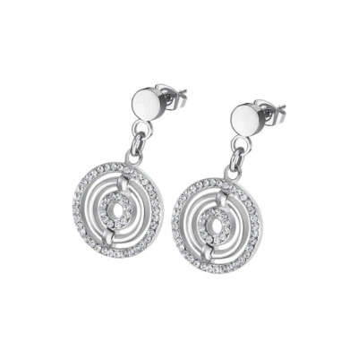 Orecchini Donna Lotus Style LS1950/4/1 Pendenti In Acciaio Con Strass - Immagine 1 di 2