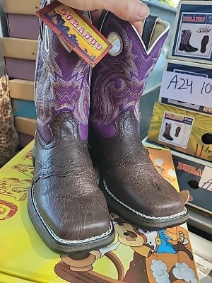 DURANGO LIL' REBEL PRO BIG KID'S Marrón Talla 2.5 M Puntera Cuadrada Bt286 Nuevo en Caja Envío Gratuito  Foto 1 de 4