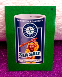 2016 Wacky Packages Baseball Series "SEATTLE MARINERS SEA SALT"Grass Sticker #26 - Picture 1 of 1
