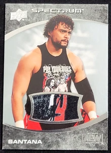 2021 UPPER DECK AEW SPECTRUM  SANTANA MULTI-COLOR  EVENT WORN RELIC - Picture 1 of 2