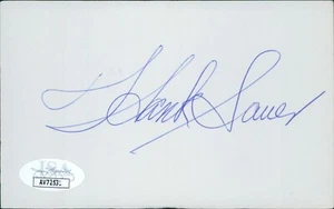 Hank Sauer Chicago Cubs Signed 3x5 Index Card JSA Authenticated - Picture 1 of 2