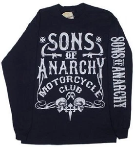 Officially Licensed Sons Of Anarchy Bold Motor Club Long Sleeve T-shirt - Picture 1 of 1