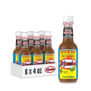 El Yucateco XXXtra Hot Habanero Sauce, 4 oz., 6 Pack,11,250 Average Scoville... - Picture 1 of 8