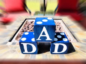 Dados Jumbo 3.5" Día del Padre Césped Patio - Yahtzee, Bunco, Decoración del Hogar - Imagen 1 de 5