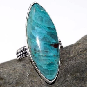 Quantum Quatrro 925 Silver Plated Gemstone Ring US 8 Gift Jewelry GW - Picture 1 of 3