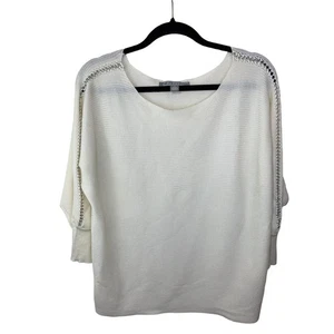 Suéter Por Diseño Blanco Cuello Redondo Mediano Manga Dolman Pullover Cadena Y2K - Imagen 1 de 12