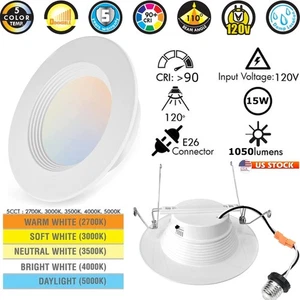 LED Recessed Lighting 6 Inch, LED Can Lights, Retrofit Recessed Lighting,15-Watt - Picture 1 of 20