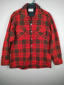 Vintage Towncraft Plus Shirt Mens Large Plaid Flannel Wool Blend Lined JCPenney - Picture 1 of 7