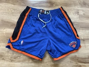 New York Knicks Game Shorts Size 44 Adidas Authentic Blue NBA Away 2006/07 - Picture 1 of 5