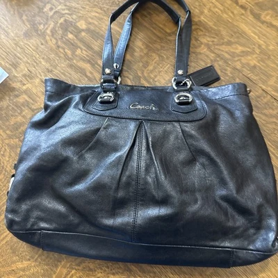 Bolsa de couro COACH ASHLEY Carry all Sholder bronze metálico F15513 boa - Imagem 1 de 4