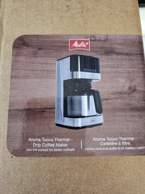 Melitta Aroma Tocco 8-Cup Drip Coffee Maker w/ Thermal Carafe, Black - Image 1 of 4