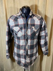 Mens Vtg 70s Miller Western Outdoor Shirt/Jacket M Multicolor Plaids Flannel - Picture 1 of 8