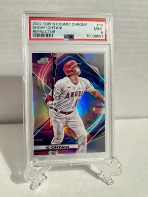 2022 Topps Cosmic Chrome Shohei Ohtani Refractor PSA 9  - Image 1 of 2