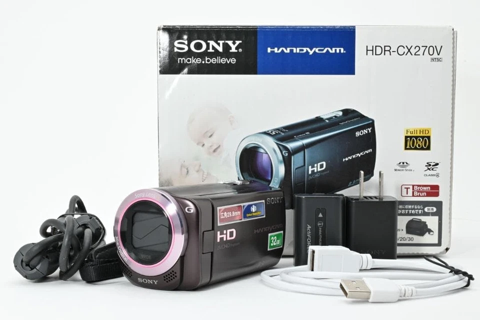 Sony Handycam HDR-CX270V Brown Digital HD Video Camera Recorder Working w/Box - Image 1 of 4