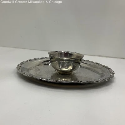 International Silver Co. Silverplate Chip & Dip Tray Serving Platter - Image 1 of 4