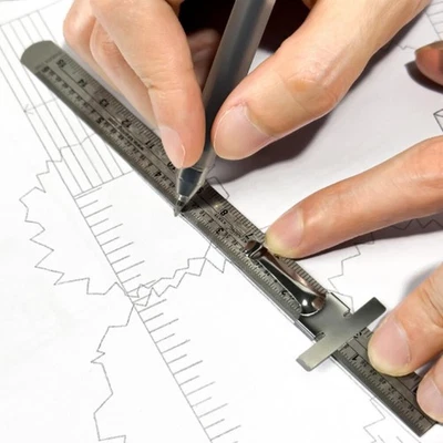 Steel Ruler Child Meter Stick Machinist Pocket with Inches and Centimeters New $ - Image 1 of 4