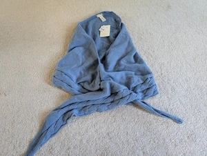 Free People Coastline Scarf Blue Knit Shawl Wrap Cozy - Picture 1 of 12