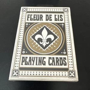 Fleur De Lis (Negro) - Tarjetas de juego - 2014 - Nuevo sellado USPCC - Imagen 1 de 4