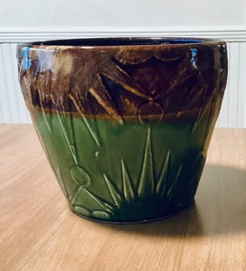 Vtg.-Robinson-Ransbottom Pottery-Sun and Moon - Jardiniere-Flower Pot-Planter - Picture 1 of 5