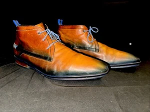 Herren Floris Van Bommel Chukka Stiefel Schuhe Größe 11,5 US Braun Leder Verblassen - Bild 1 von 7