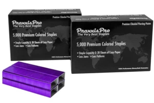 5,000 Premium 26/6 Chisel Point Standard Staples Purple by Praxxis Pro - Picture 1 of 3