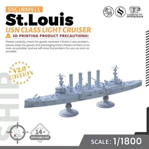 SSMODEL 1/1800 Military Model Kit USN St.Louis Class Light Cruiser - Picture 1 of 4