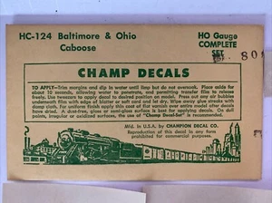 Locomotora de vapor Champ Calcals #EH-6D Baltimore y Ohio #900063 - Imagen 1 de 2
