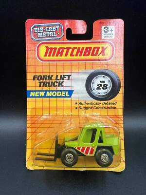 Carretilla elevadora de horquilla Matchbox verde 1991 1-75 nº 28 nuevo modelo Foto 1 de 3