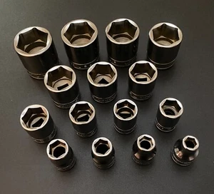 Snap-On 15 Piece 1/2" Drive 6-Point SAE Shallow Socket Set [ NEW ] - Picture 1 of 1