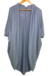 Cárdigan largo abierto 14th & Union para mujer gris ligero manga corta talla XS - Imagen 1 de 11