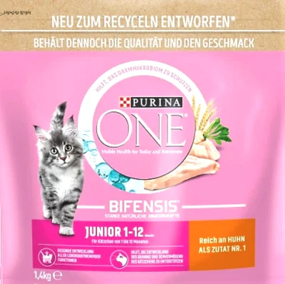 1,4 kg Purina One Junior (€ 14,11 / kg) Trockenfutter mit Huhn für Kätzchen - Bild 1 von 2