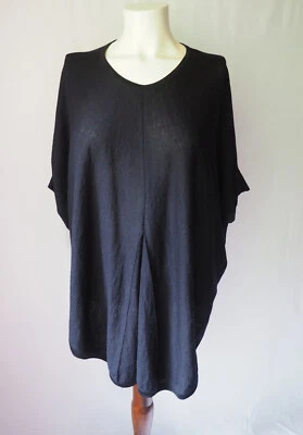 COS 100% Washable Wool Lightweight Tunic Sweater Relaxed Midnight Blue Size L - Image 1 of 4