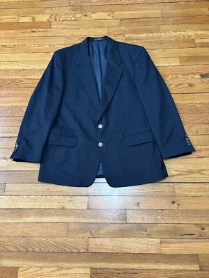 Chaqueta Blazer Jones New York Para Hombres Talla 42R Azul Lana 2 Metal Botón Abrigo Deportivo Foto 1 de 4