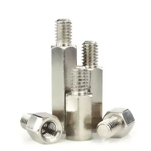M3 M4 Nickel Plated Brass Hex Studs Male-Female Spacer Motherboard Thread Pillar - Picture 1 of 7