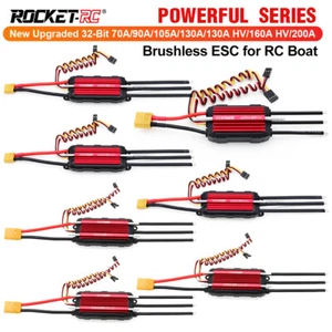 ROCKET-RC POWERFUL 32-Bit Brushless ESC 70A/90A/105A/130A Waterproof for RC Boat - Picture 1 of 30