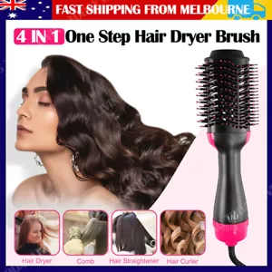 4-in-1 Hot Air Style Curler Hair Dryer Styling Roll Hair Brush Comb Hairdryer AU - Picture 1 of 14