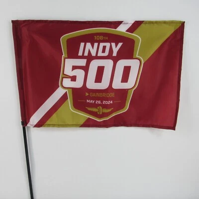 2024 Indy 500 Souvenir Stick Flag 108Th Running Indianapolis Event - Изображение 1 из 4