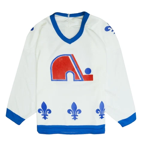 Vintage Quebec Nordiques CCM Maska Hockey Jersey Size Large White 90s NHL Cover