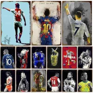 Soccer Poster Metal Tin Sign Decorative Picture Background Wall bar home decor - Picture 1 of 53