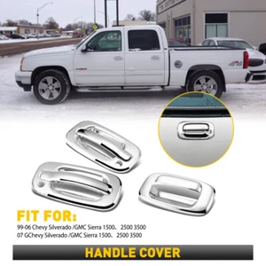 FOR 1999-2006 CHEVY SILVERADO GMC SIERRA Chrome 2 door handle tailgate covers - Picture 1 of 12
