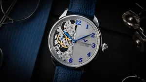 OROLOGIO SCHELETRO orologio steampunk orologio fatto a mano orologio sposo regalo per marito - Foto 1 di 9