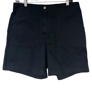 Jones Sport Shorts Black NEW Women Size 12 Bermuda Pockets High Rise Casual - Picture 1 of 10