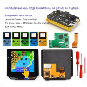Kits de pantalla táctil GBC OLED AMOLED con carcasa precortada 1500 mAh batería tipo C - Imagen 1 de 35