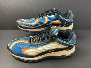 Sz14 AJ7831-002 Mens Nike Air Max Deluxe - Cool Grey/Total Orange Blue - Picture 1 of 10