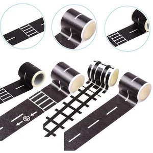 4 Rolls Notebook Tape Road Sticker Tape Decorative Masking Tape Road Tape Toy - Picture 1 of 12