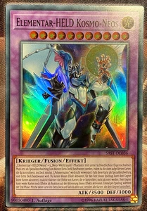 ✅ Yu-Gi-Oh Elementar Held Kosmo Neos SAST-DE036 Super Rare 1. Auflage Near Mint - Bild 1 von 2