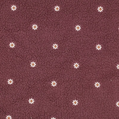 Teddystoff Flowers rosewood  50 x 150 cm - Bild 1 von 4