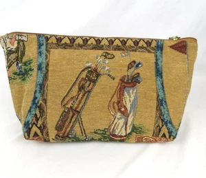 Grazianna Sports Golf Tapestry Clutch Wristlet Bag Purse U.S.A. Made 13.5" W - Picture 1 of 9