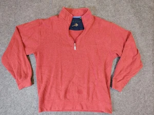 Orvis Men’s Quarter Zip Top Size Medium Red Fre Shipping - Picture 1 of 7