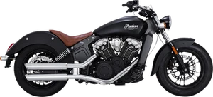 VANCE &amp; HINES 3" Twin Slash Slip-On Mufflers - Chrome 18323 - Picture 1 of 3